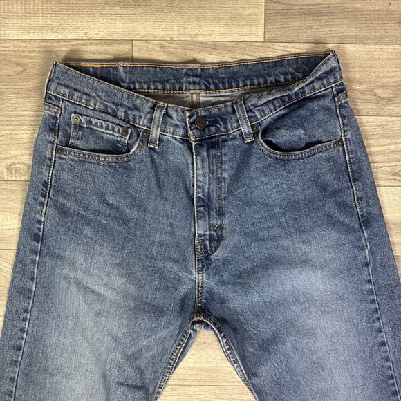 Levi's 505 Regular Fit Straight Leg Denim Jeans Medium Wash sz 33 x 29.5 - Picture 3 of 7
